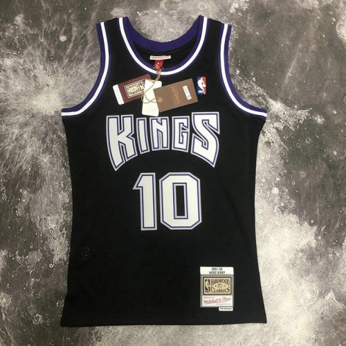 NBA 10 Mike Bibby Sacramento Kings Maillot Retro noir imprimé